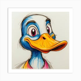 Duck Drawing 24 Art Print