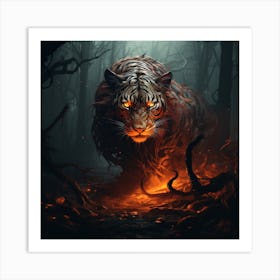 Tiger In The Forest Art Print