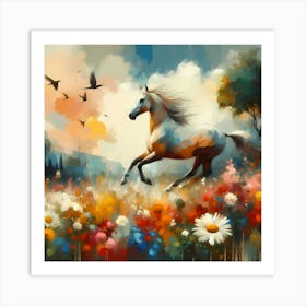 Horse In The Meadow 9 Art Print