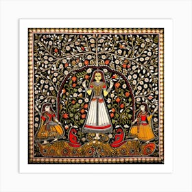 Indian Painting Madhubani Painting Indian Traditional Style 13 Art Print