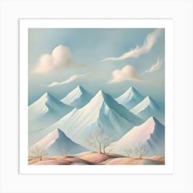 Abstract Mountain Landscape 9 Art Print