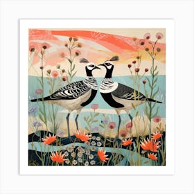 Bird In Nature Lapwing 4 Art Print