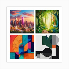 Abstract Cityscape Art Print