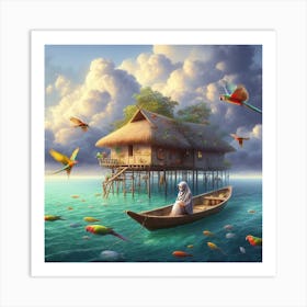 House In The Water Art Print