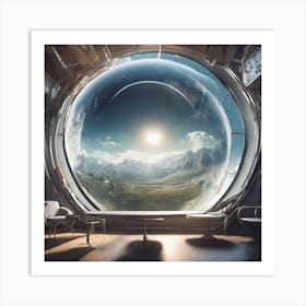 Spaceship Window Art Print