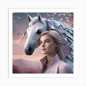 White Horse 1 Art Print