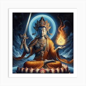 Mañjuśri in Space Art Print