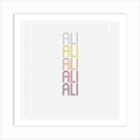 Ali Name Personalized First Name Ali Art Print