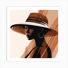 Woman In A Hat 46 Art Print