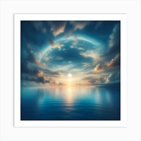 Sunset Over Water Art Print