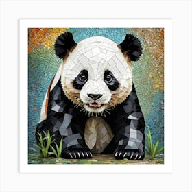 Panda Art In Mosaic Art Style Art Print 1 Art Print