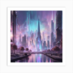 Futuristic Cityscape Art Print