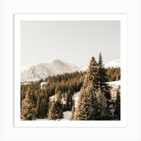 Colorado Mountain Square Art Print