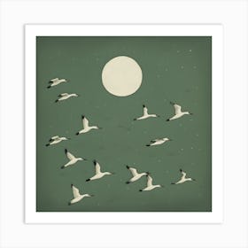 Flock of Seagulls Art Print