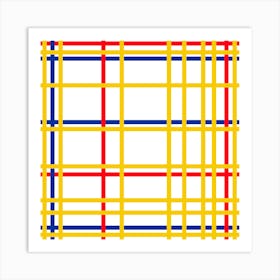 Mondrian Modular Sq Art Print