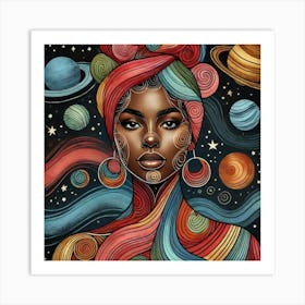 Cressara Celestial Portrait Art Print