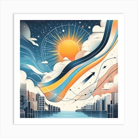 Abstract Cityscape Art Print