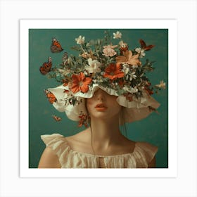 Butterfly Hat Art Print