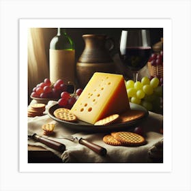 Cheese and fruit Art Print