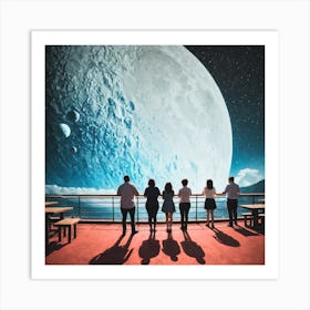 Moon And The Stars 26 Art Print