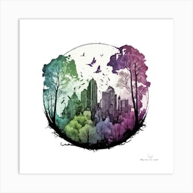 Cityscape...A fine artistic print that decorates the place.3 Art Print