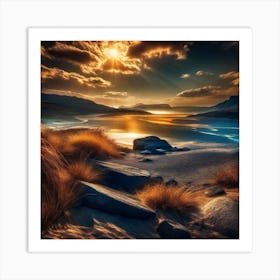 Sunset In Scotland 1 Art Print