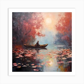 Yuletide Yarn in Monet's Embrace Art Print