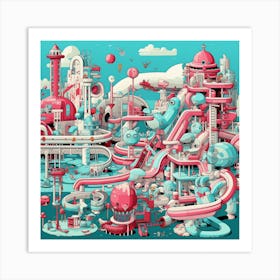 Futuristic City 5 Art Print