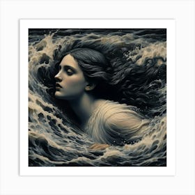 'The Woman In The Water' Art Print