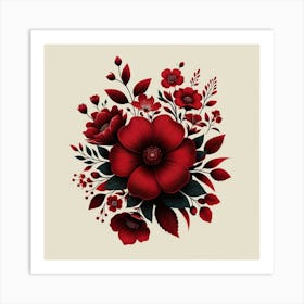 Red Flowers 1 Art Print