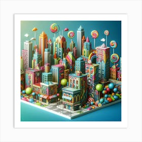 3d City Art Print