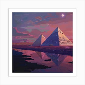 A Pyramids Of Giza Lofi Illustration 1719955209 2 Art Print