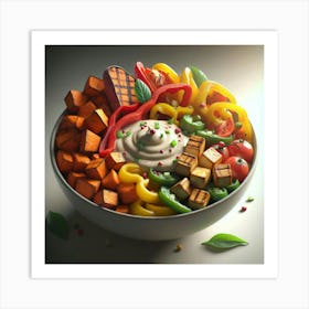 Bowl Of Vegetables Art Print