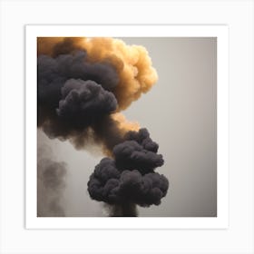 Smoke Billowing Out Of A Chimney Art Print