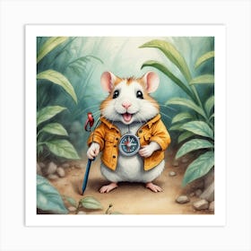 Hamster Explorer Art Print