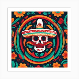 Mexican Skull 101 Art Print