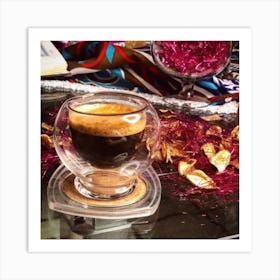 Coffee Cup On A Table Art Print