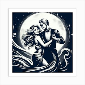 Happy couple 14 Art Print