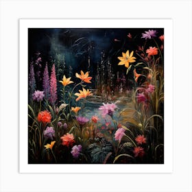 Night In The Garden Art Print