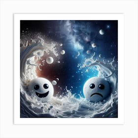 Happy And Sad Art Print