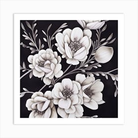 Beautiful White Flowers 2 Art Print