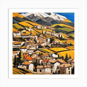 Village In The Mountains 1 Art Print