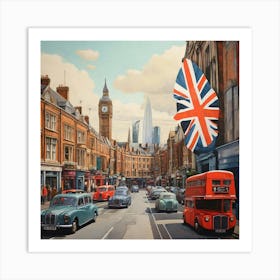 London Street Scene art print Art Print