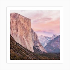 Pastel Mountain Scenery Art Print