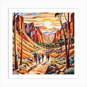 Purnululu National Park Australia Cubism Art Art Print