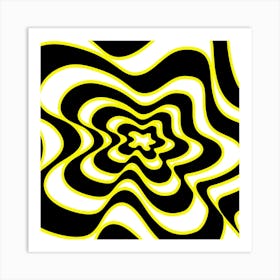 Abstract pattern Yellow Art Print