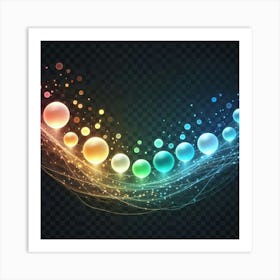 Abstract Colorful Spheres Art Print