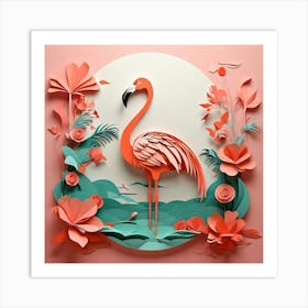 Minimalist, Flamingo 4 Art Print