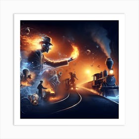 Time Train Art Print