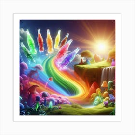 Rainbow Coca Cola Art Print